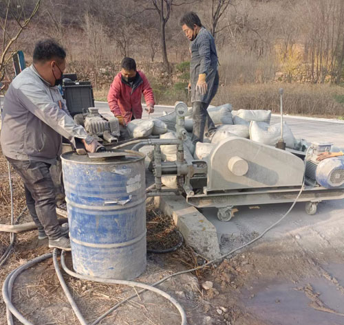 冷水滩路面下沉注浆